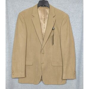NEW with Tag Andrew FEZZA Baxter Jacket Men 44L Tan Blazer Sport Coat Soft Feel
